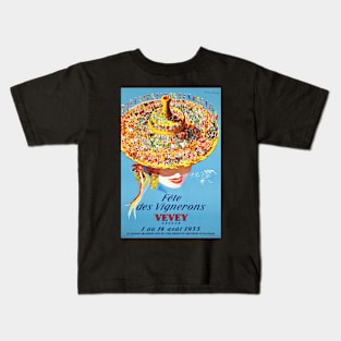 Fête des Vignerons, Vevey Suisse 1955, Poster Kids T-Shirt